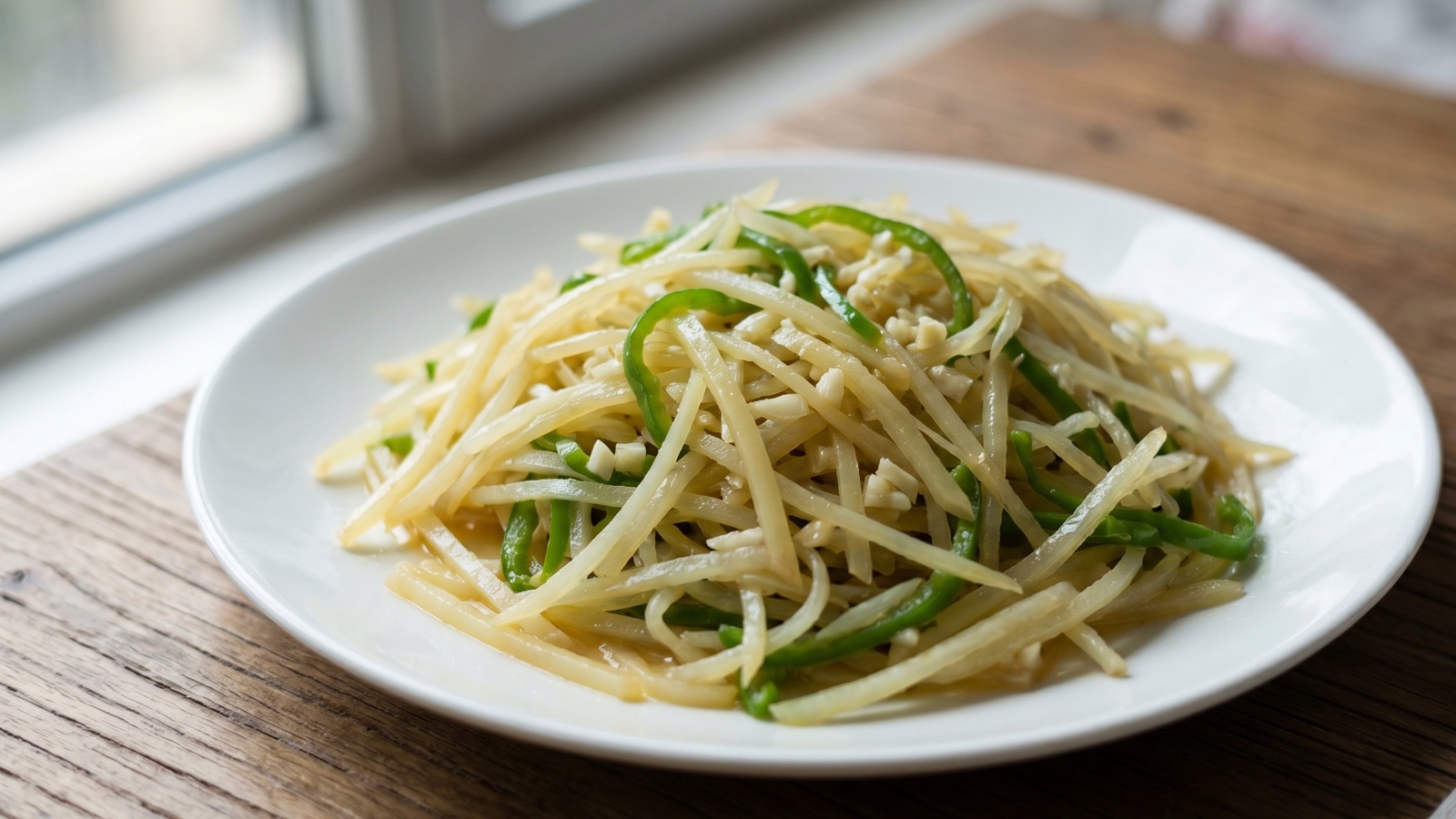 Shredded Potato with Green Pepper